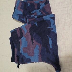 Patagonia Blue and Brown Camouflage Joggers NWOT